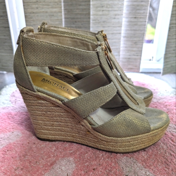 MICHAEL Michael Kors Damita Linen Wedge - US Women's 7 - Picture 4 of 9
